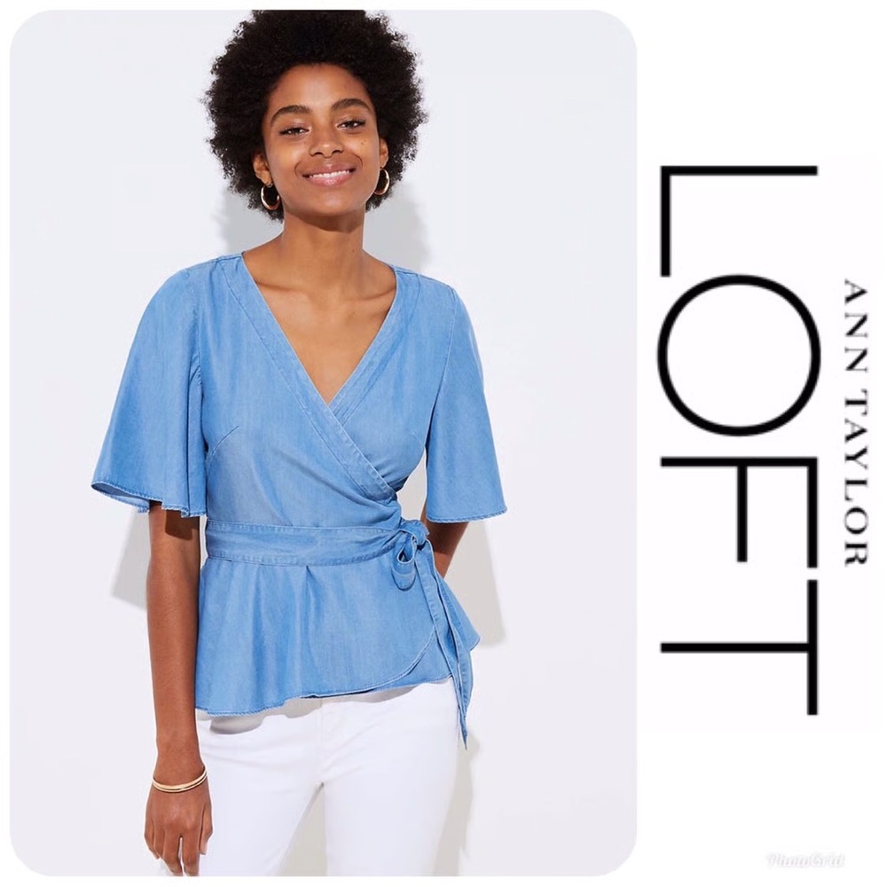 LOFT Chrambary Wrap Top
